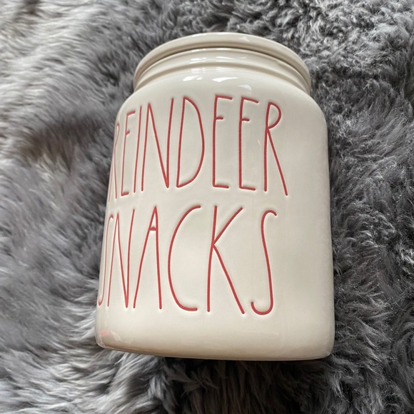 Rae Dunn Reindeer Snacks Canister - Picture 2 of 6
